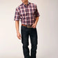 Roper 1553 Independence Plaid (Red) - Men's Short Sleeve Shirt