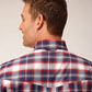 Roper 1553 Independence Plaid (Red) - Men's Short Sleeve Shirt