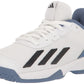 adidas Court Flash Tennis Shoes Sneaker White/Black/Crew Blue 3 US Unisex Little Kid