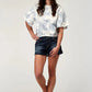 Roper French Terry Top (Blue) - Women's Cotton Shirt