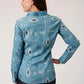 Roper 01057 Aztec Nash Up (Blue) - Women's Western Shirt