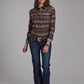 Roper 2175 Distressed Aztec (Brown) - Women's Western Shirt