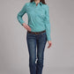Roper 2250 Stretch Four Point Foulard (Turquoise) - Women's Western Shirt