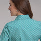Roper 2250 Stretch Four Point Foulard (Turquoise) - Women's Western Shirt