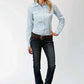 Roper Solid Poplin (Light Blue) - Women's Western Shirt