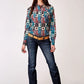 Roper 1909 Vintage Patchwork Print (Multi) - Women's Western Shirt