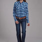 Roper 2206 Unlined Flannel (Blue) - Women's Western Shirt