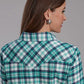 Roper 2206 Unlined Flannel (Green) - Women's Western Shirt