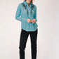 Roper 1874 Challis (Turquoise) - Women's Western Blouse