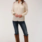 Roper 1293 Crinkle Rayon (White) - Women's Western Blouse