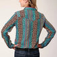 Roper 01418 Wild Stripe (Leopard) - Women's Western Blouse