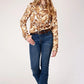 Roper 1777 Collage Print (Brown) - Women's Western Blouse