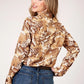 Roper 1777 Collage Print (Brown) - Women's Western Blouse