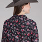 Roper 2225 Riders Print (Black) - Women's Western Blouse