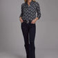 Roper 2133 Ikat Print (Black) - Women's Western Blouse