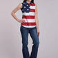 Roper Pieced Stars & Stripes (Multi) - Women's Sleeveless Shirt