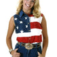 Roper Pieced Stars & Stripes (Multi) - Women's Sleeveless Shirt