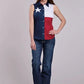 Roper Pieced Texas Flag (Multi) - Women's Sleeveless Shirt