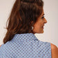 Roper 1557 Thistle Foulard (Blue) - Women's Sleeveless Shirt