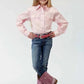 Roper Poplin (Pink) - Girl's Western Snap Shirts