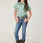 Roper Five Star Girls (Blue) - Girl's Western Snap Shirts