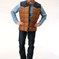 Roper 1473 Poly Filled (Navy/Brown) - Men's Vest
