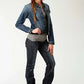 Roper Stretch Fabric (Medium Wash) - Women's Denim Jacket