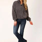Sudadera de felpa polar corta Roper (Gris) - Sudadera polar para mujer