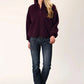 Jersey Polar Cropped Roper (Burdeos) - Jersey de forro polar para mujer