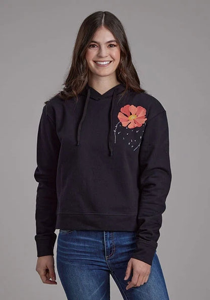 Roper 2272 Flower Print (Black) - Women's Hoodie Sweatshirt