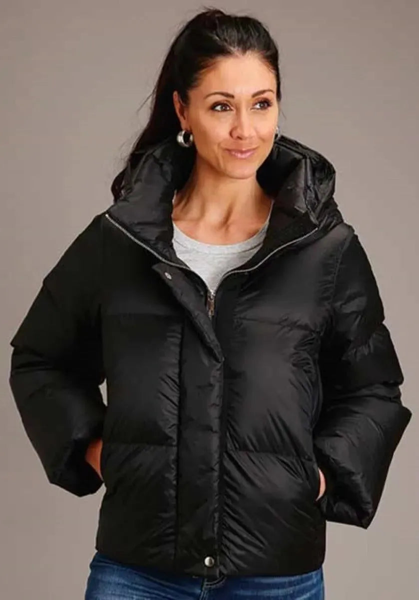 Chaqueta acolchada Roper Crushable Parachute (negra) - Para mujer