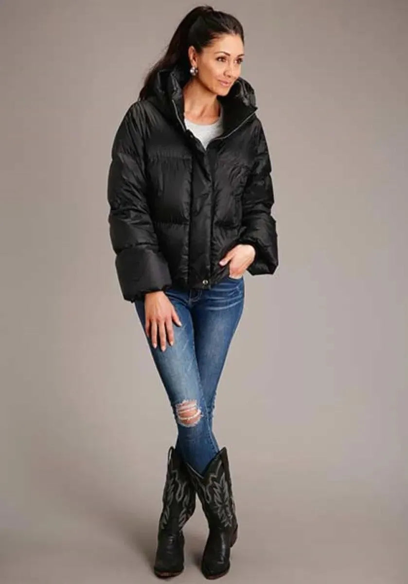 Chaqueta acolchada Roper Crushable Parachute (negra) - Para mujer