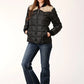 Roper 1473 Quilted Poly (Khaki/Black) - Women's Jacket