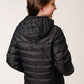 Chaqueta de plumón ligera con capucha para niña Roper (negra) - Chaqueta para niños