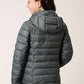Chaqueta acolchada ligera con capucha Roper para niña (color salvia) - Chaqueta para niños
