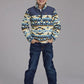 Jersey de microfelpa con estampado azteca Roper para niño (crema/azul marino) - Chaqueta para niños