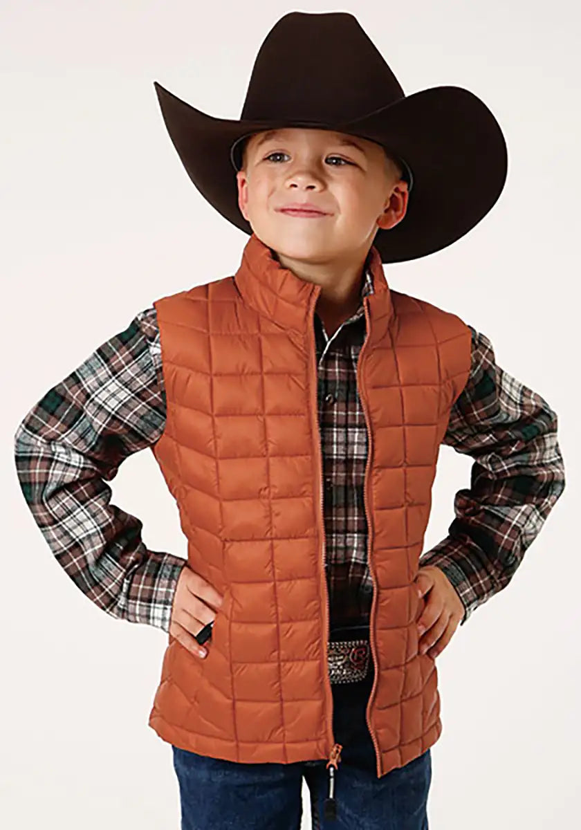 Chaleco Ligero Acolchado Roper para Niño (Óxido) - Chaleco para Niños