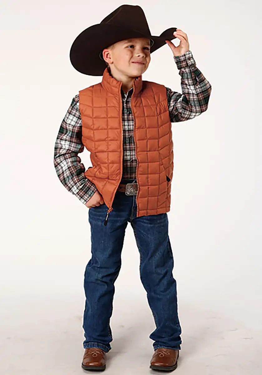 Chaleco Ligero Acolchado Roper para Niño (Óxido) - Chaleco para Niños