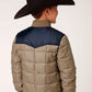Roper Boy's Polyfill Puffer Coat (Khaki/Navy) - Children's Jacket