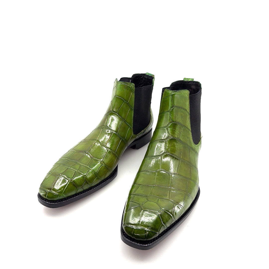 Bota de cocodrilo personalizada Maurice Austin - Verde