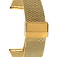 Correa de reloj de malla Bandini, correa de reloj de acero inoxidable, correas de reloj de metal para mujeres/hombres, broche de reloj plegable, correa de reloj de longitud ajustable, correa de reloj de 12 mm, correa de reloj tono dorado/malla fina