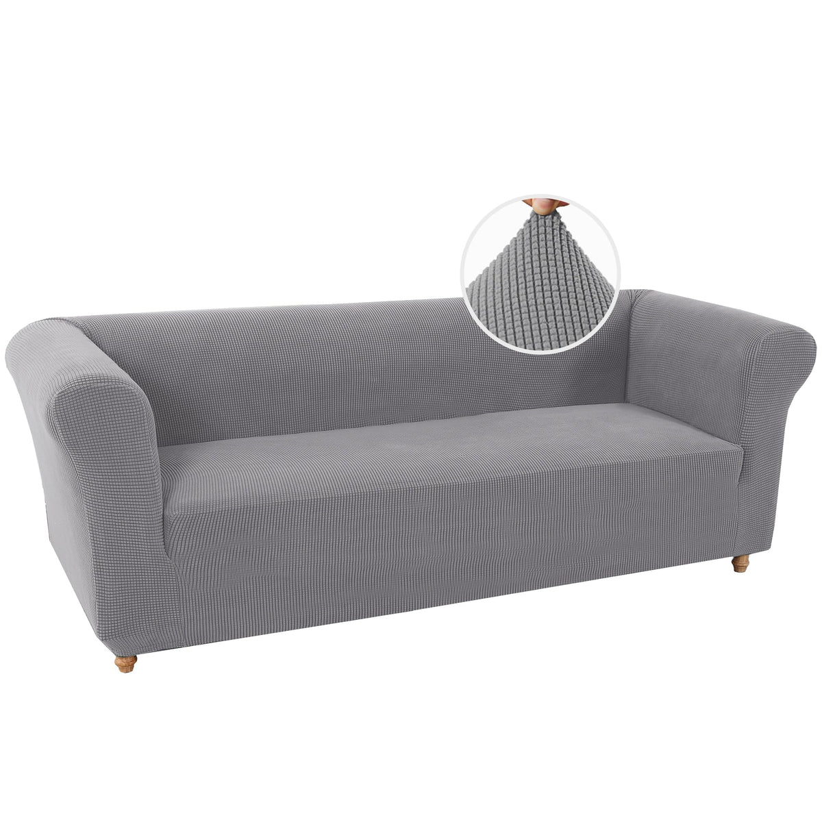 Fundas de sofá elásticas Turquoize Chesterfield para sala de estar, fundas suaves para sofá de 3 cojines, fundas antideslizantes para perros, protector de muebles para mascotas, tela jacquard (sofá Dove)