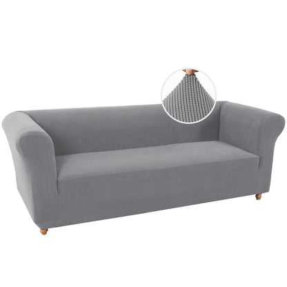 Fundas de sofá elásticas Turquoize Chesterfield para sala de estar, fundas suaves para sofá de 3 cojines, fundas antideslizantes para perros, protector de muebles para mascotas, tela jacquard (sofá Dove)