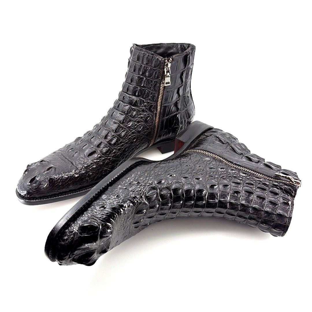 Maurice El Paso Hornback Custom Made Alligator Boot Black