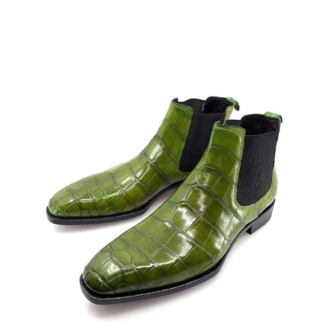 Bota de cocodrilo personalizada Maurice Austin - Verde