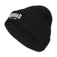Gorro de punto/gorra con puños de acrílico de talla única para hombre adidas Foundation, ajuste estándar para invierno, negro/blanco/gris carbón