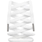 LitLaces - Premium Flat Cotton Shoe Laces Replacement for Air Jordan Nike Dunk Air Force 1 Converse & Casual Shoes (White/Silver 72")