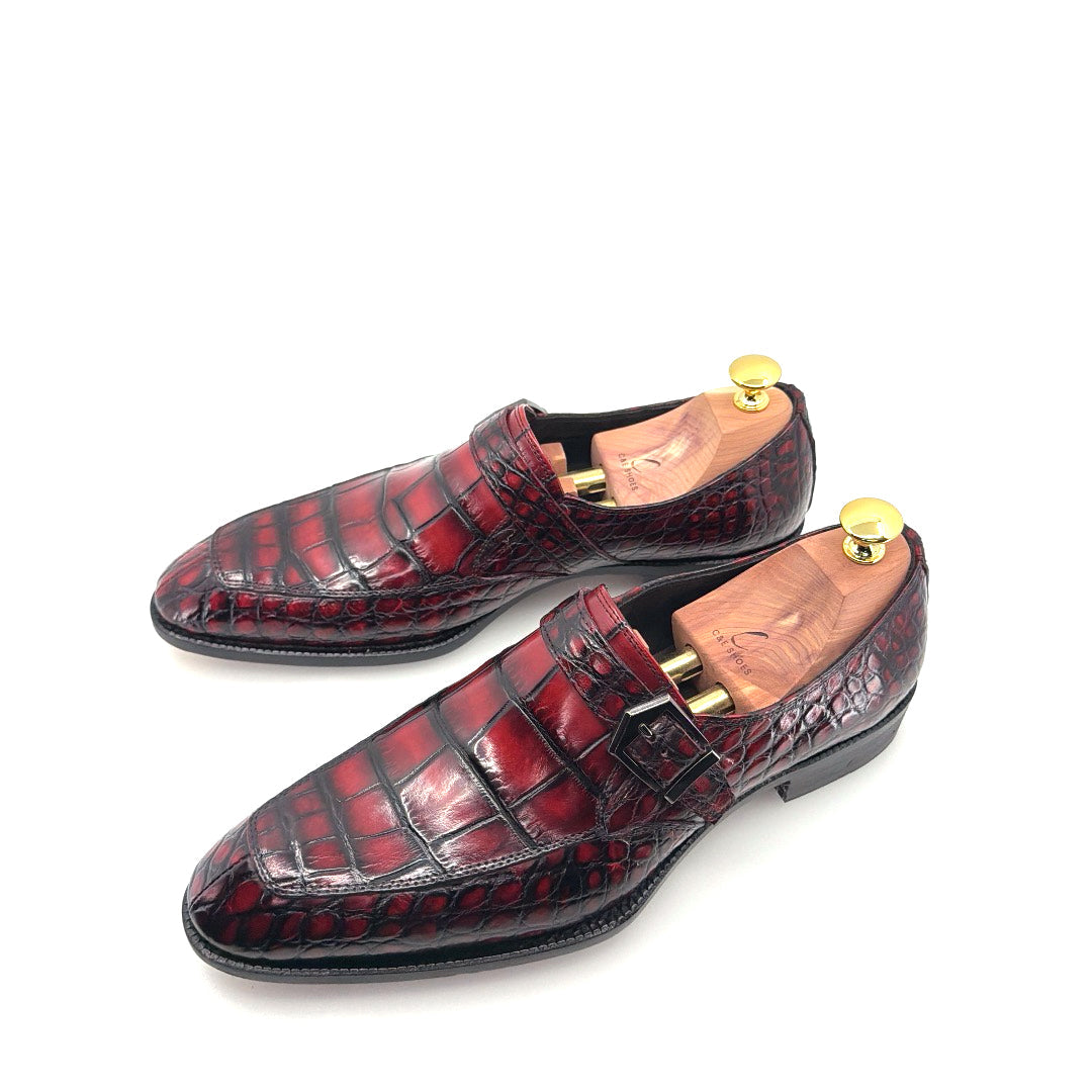 Maurice Sargeant Alligator Monkstrap - Burdeos