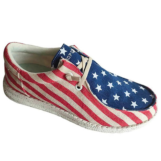 Mocasines de mujer Roper Hang Loose con bandera de EE. UU.