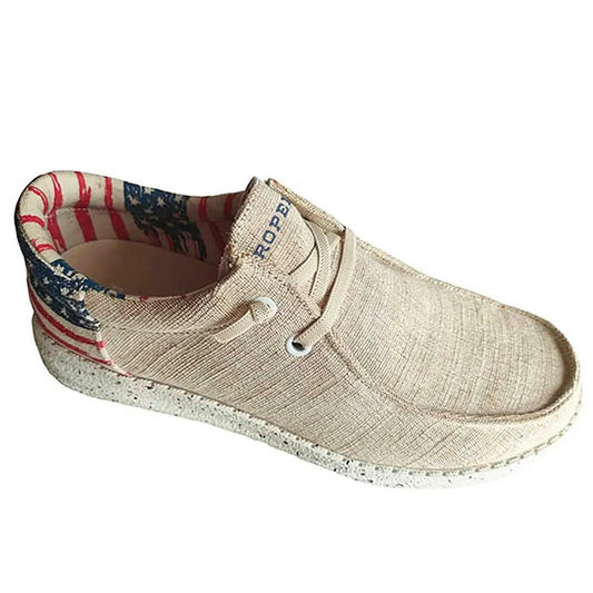 Roper Mocasín Hang Loose American Flag con Tacón - Para Mujer